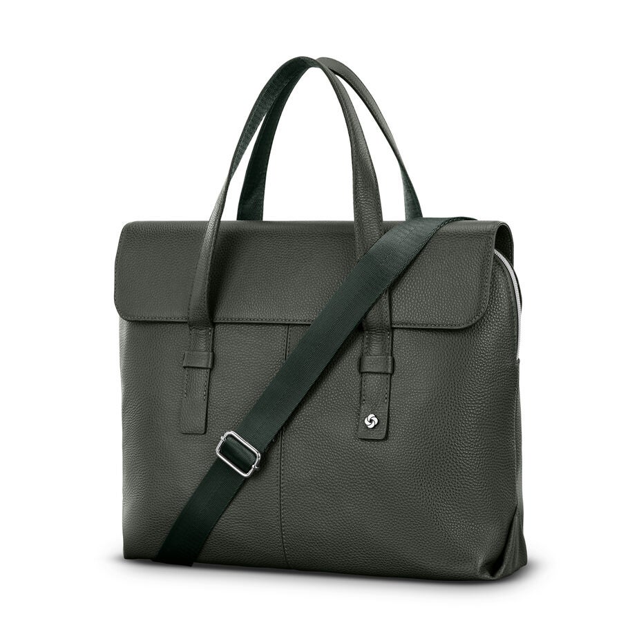 Mobile Solution 2 Leather Convertible Brief in the color Olive. image number 0