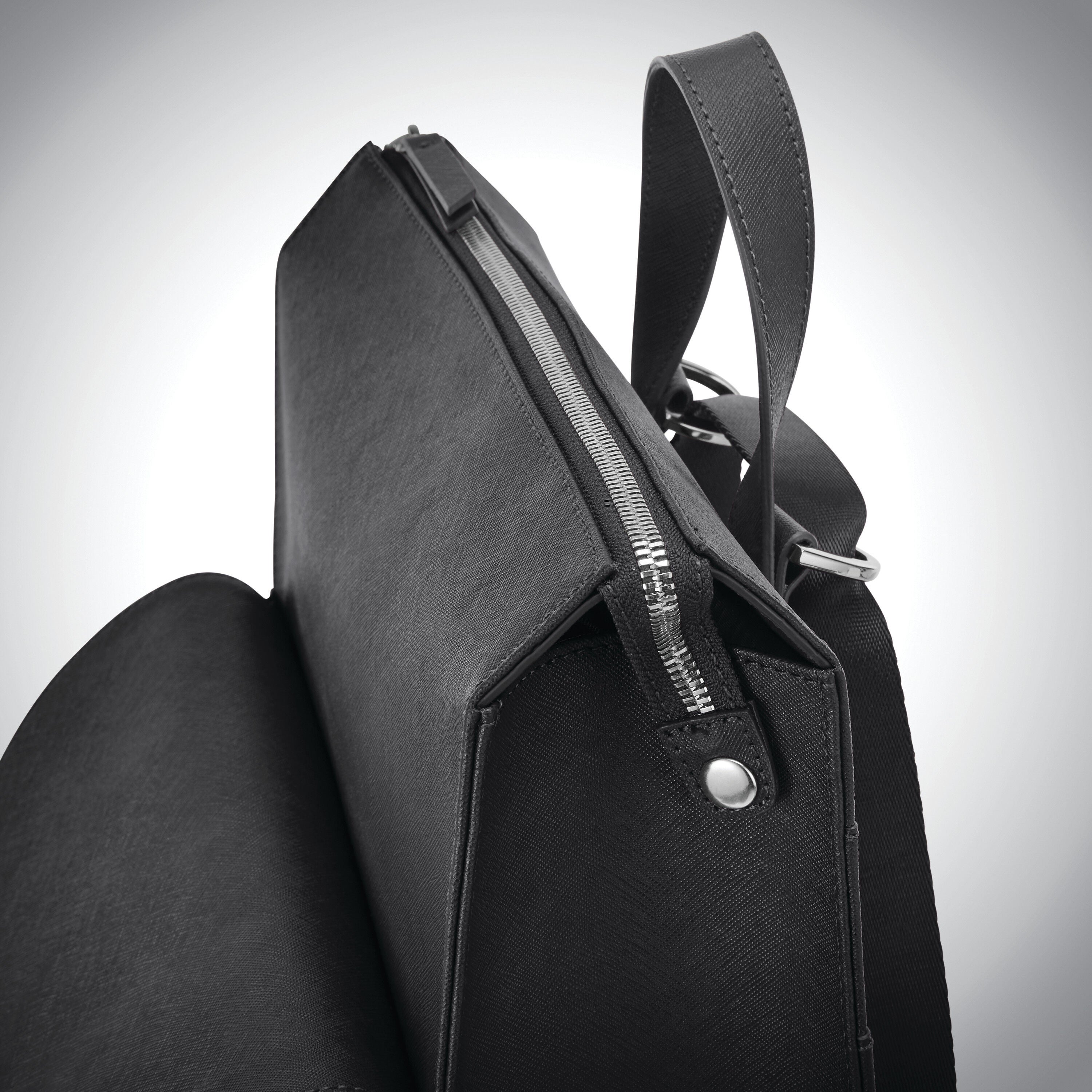 Samsonite Black Saffiano Leather Convertible Laptop Backpack Tote Bag NWOT Better Than Basic Laptop Tote | Logo-Ready Bag | Samsonite  main image 3