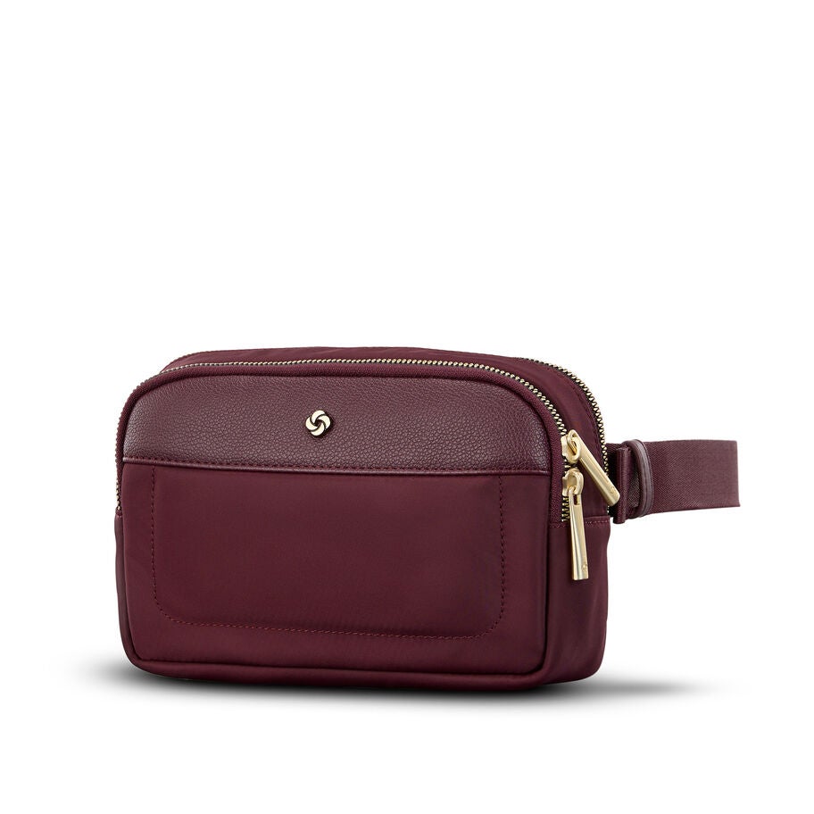 Mobile Solution 2 RFID Crossbody in the color Merlot. image number 0