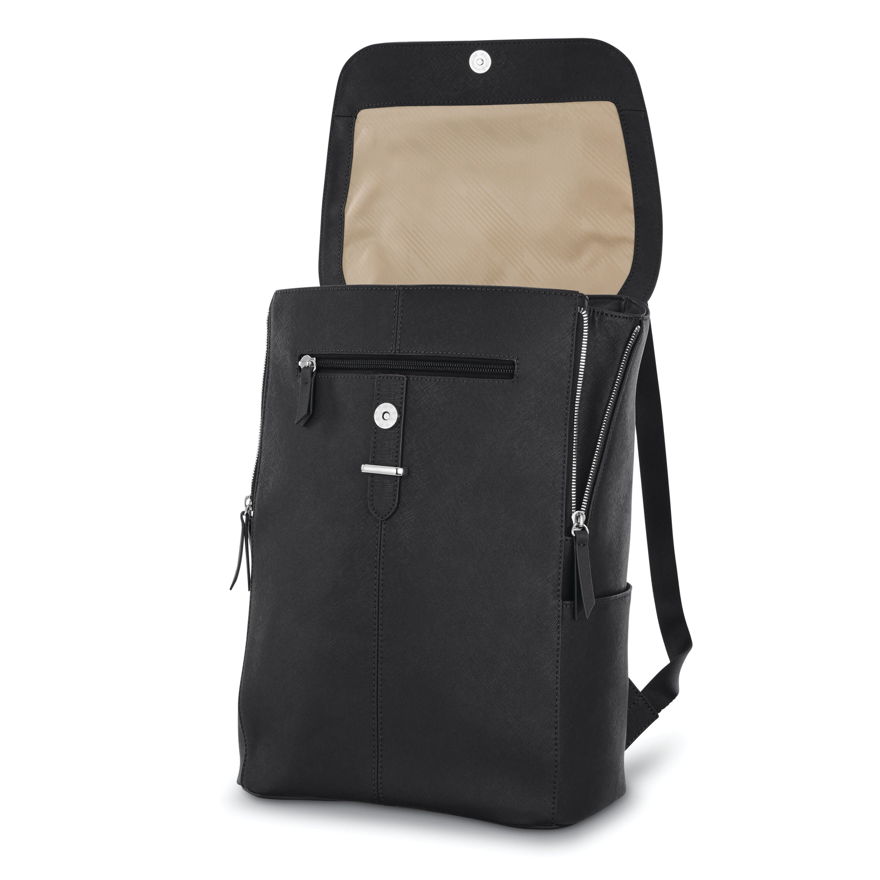 Women's Executive Leather Flap Backpack Port