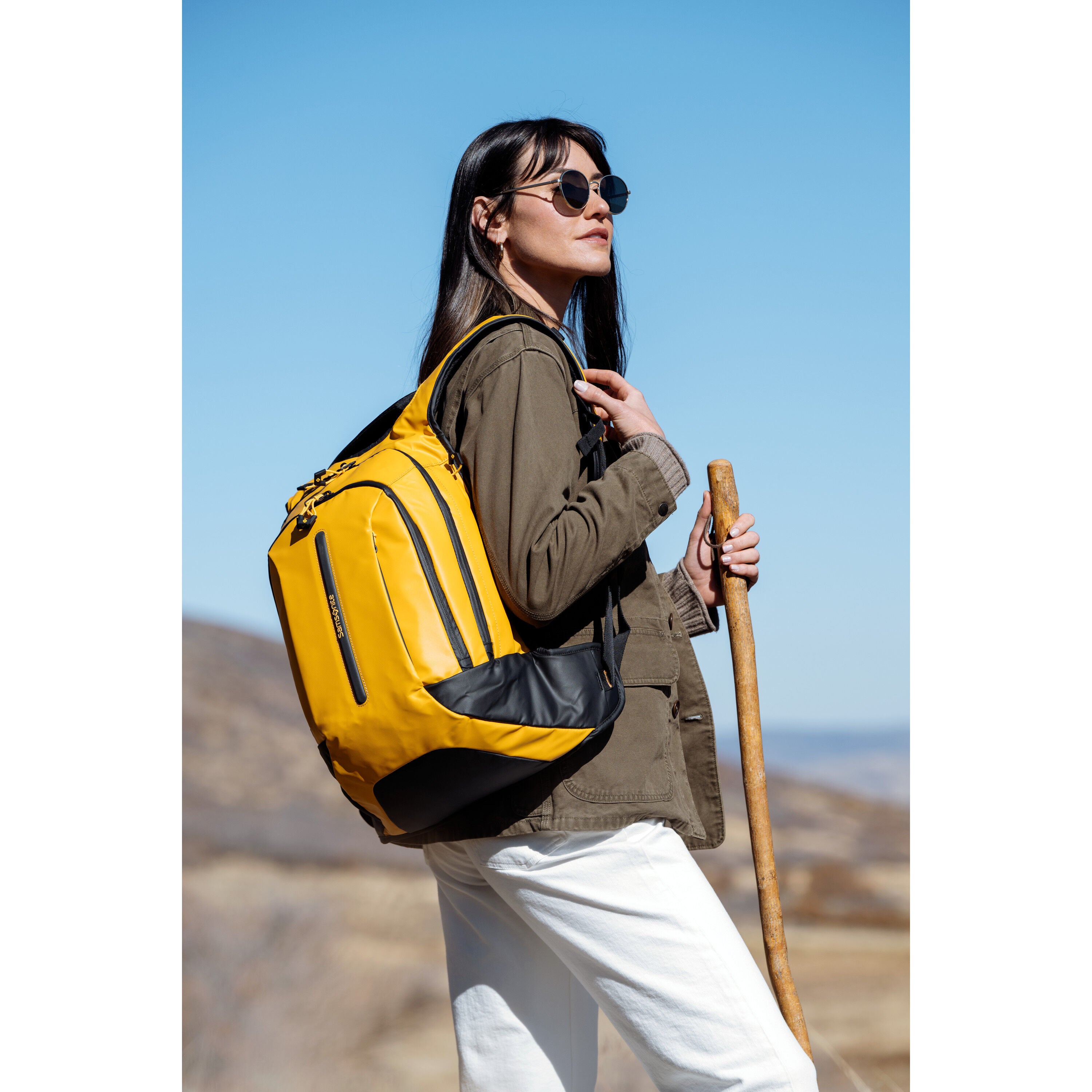 Blue and yellow backpack hot sale