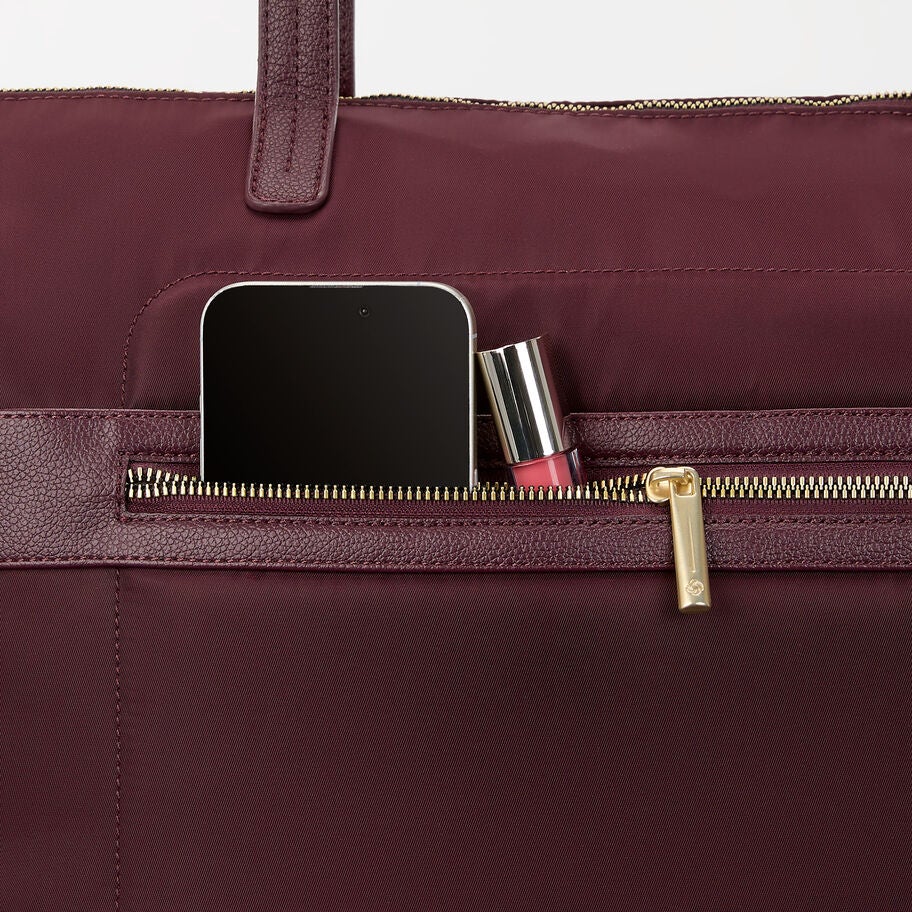 Mobile Solution 2 Tote in the color Merlot. image number 3