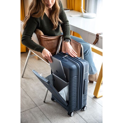 Elevation&trade; Plus Hardside Carry-On Pro Spinner in the color Midnight Blue.