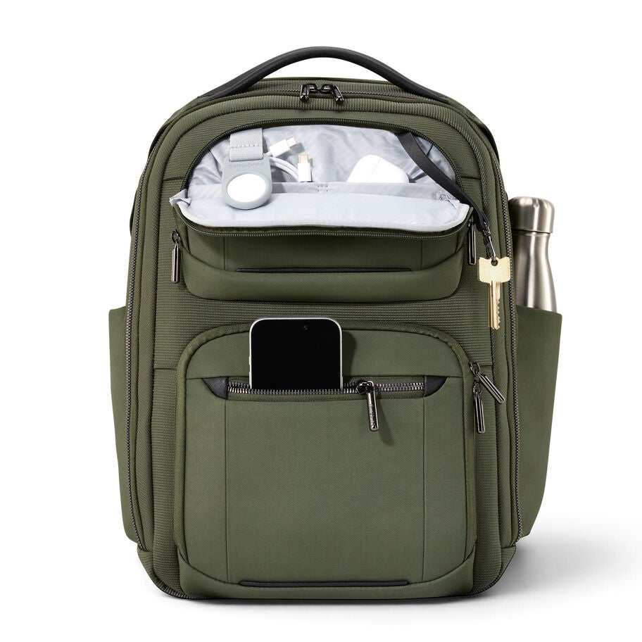 Nuroad DLX Standard Backpack in the color Olive. image number 2