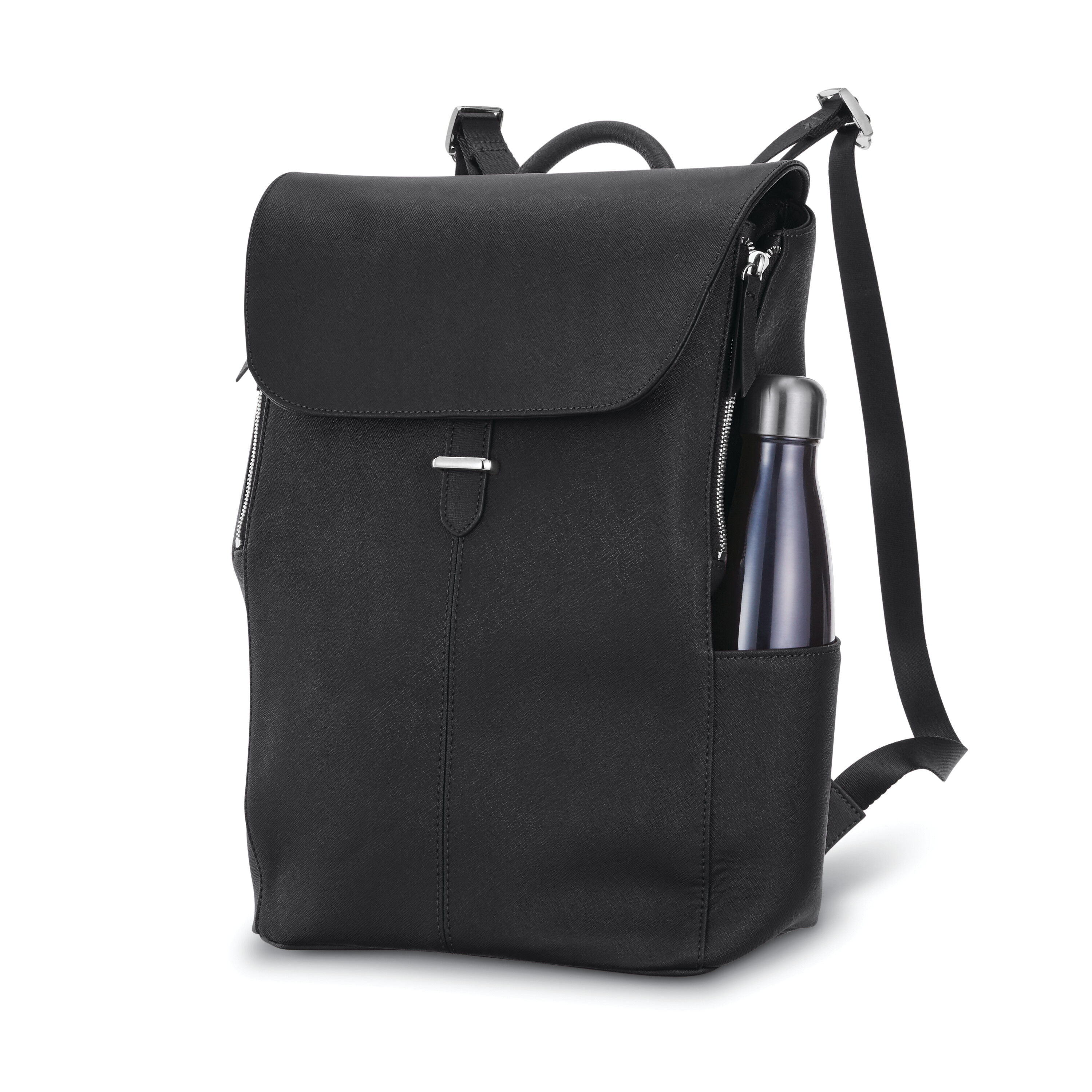 Women s Executive Leather Flap Backpack Port