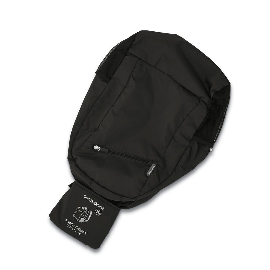 Foldaway Backpack in the color Black. image number 3