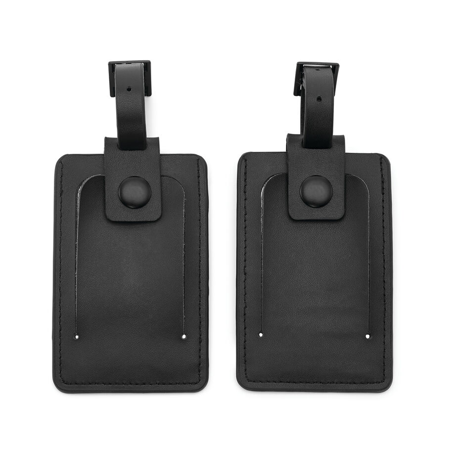 2 Pack Luggage Leather Tags – Colored Edges – Pitka Leather
