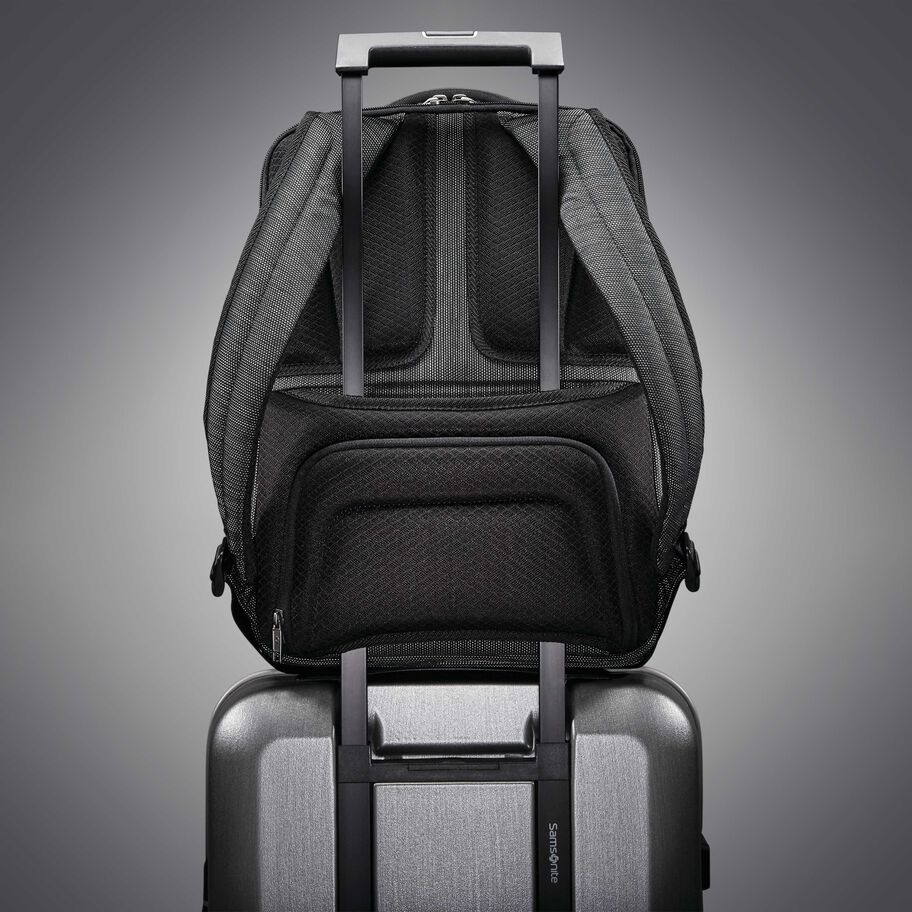 SXK Slim Backpack in the color Black/Silver. image number 8