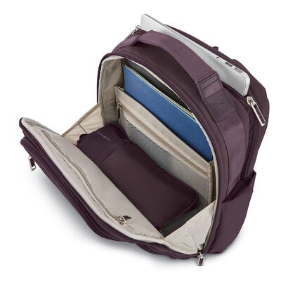 NuRoad Ladies 14.1" Backpack in the color Plum.