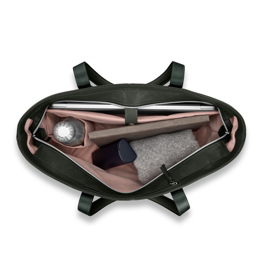 Mobile Solution 2 Leather Tote in the color Olive. image number 1