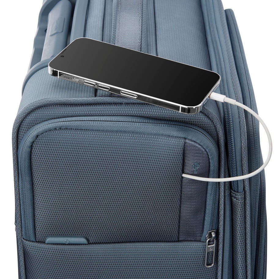 UpLIFT Softside Carry-On Spinner in the color Elemental Blue. image number 4