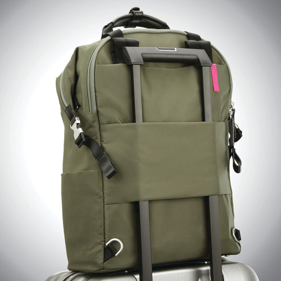 Samsonite & Sarah Jessica Parker: The Carried Away Convertible in the color Olive/Cartel Animal Print. image number 7