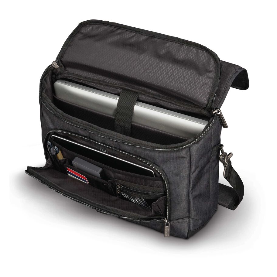 Samsonite Modern Utility Messenger Bag Laptop, Charcoal Heather, One Size