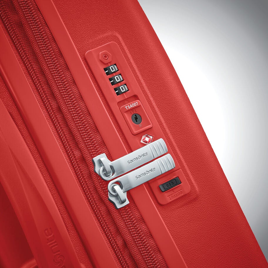 Voltage DLX Global Carry-On Spinner in the color Chili Red. image number 5