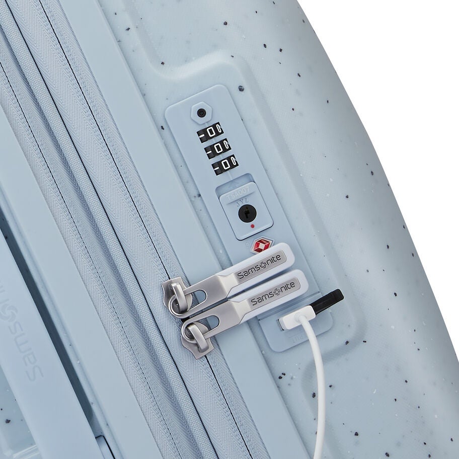 Outline Pro Carry-On Spinner in the color Clearance | Translucent Blue. image number 5