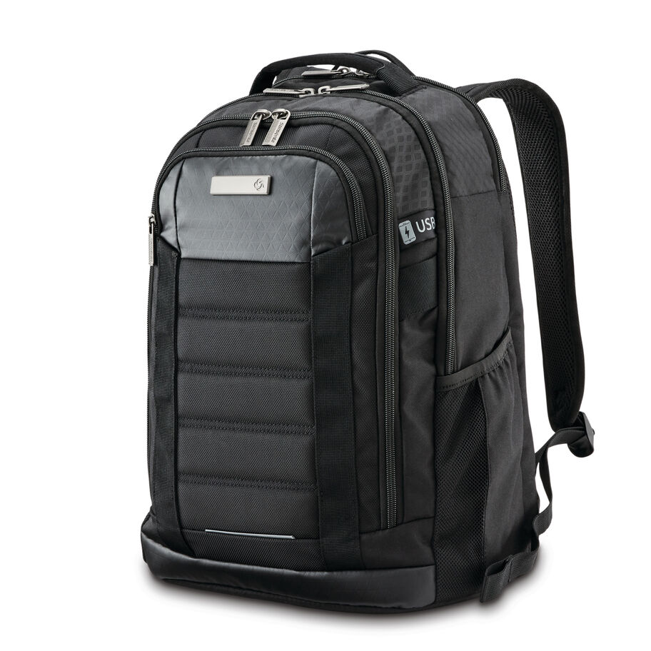 Unisex Michigan Leather Backpack Black : M-66