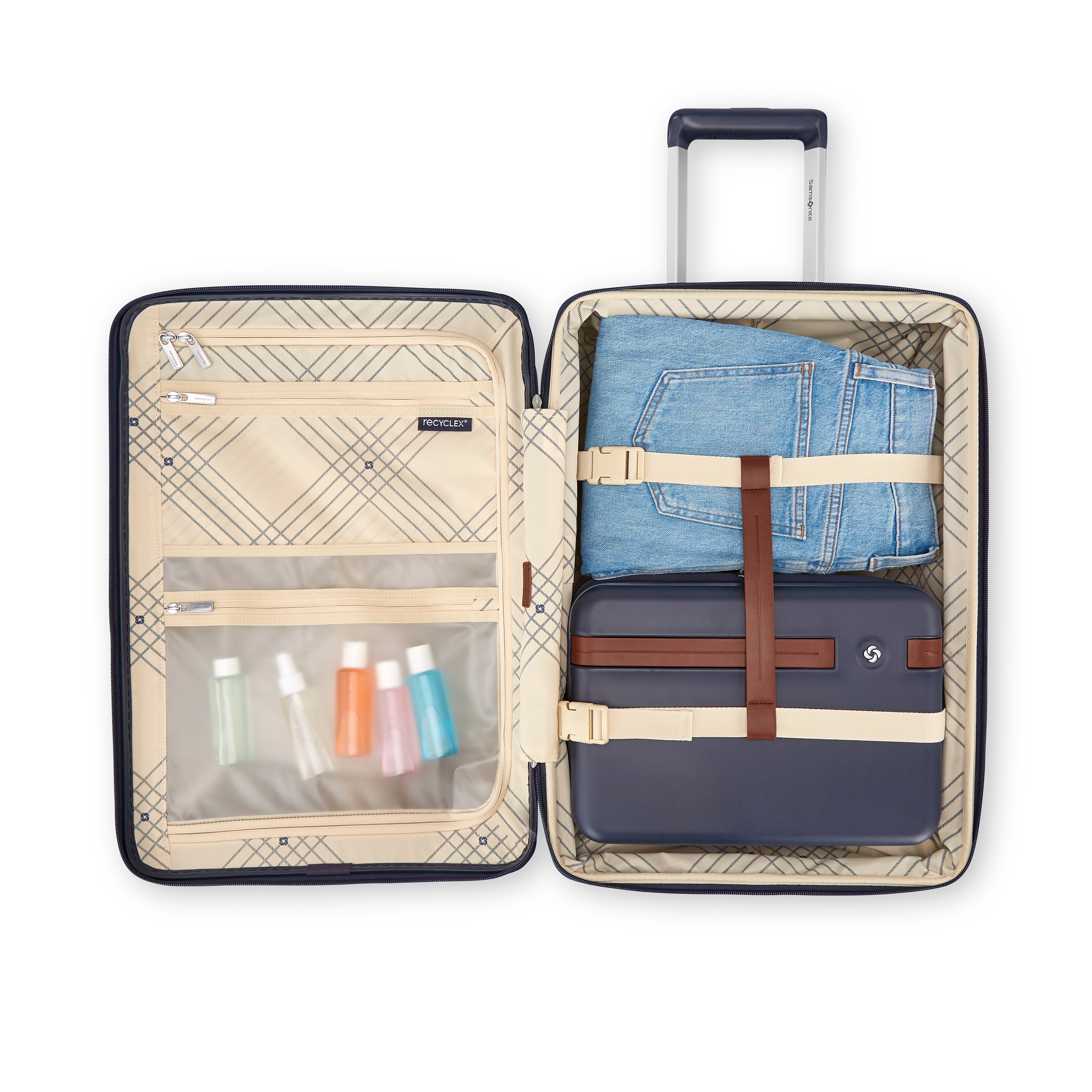 luggage set with train case
