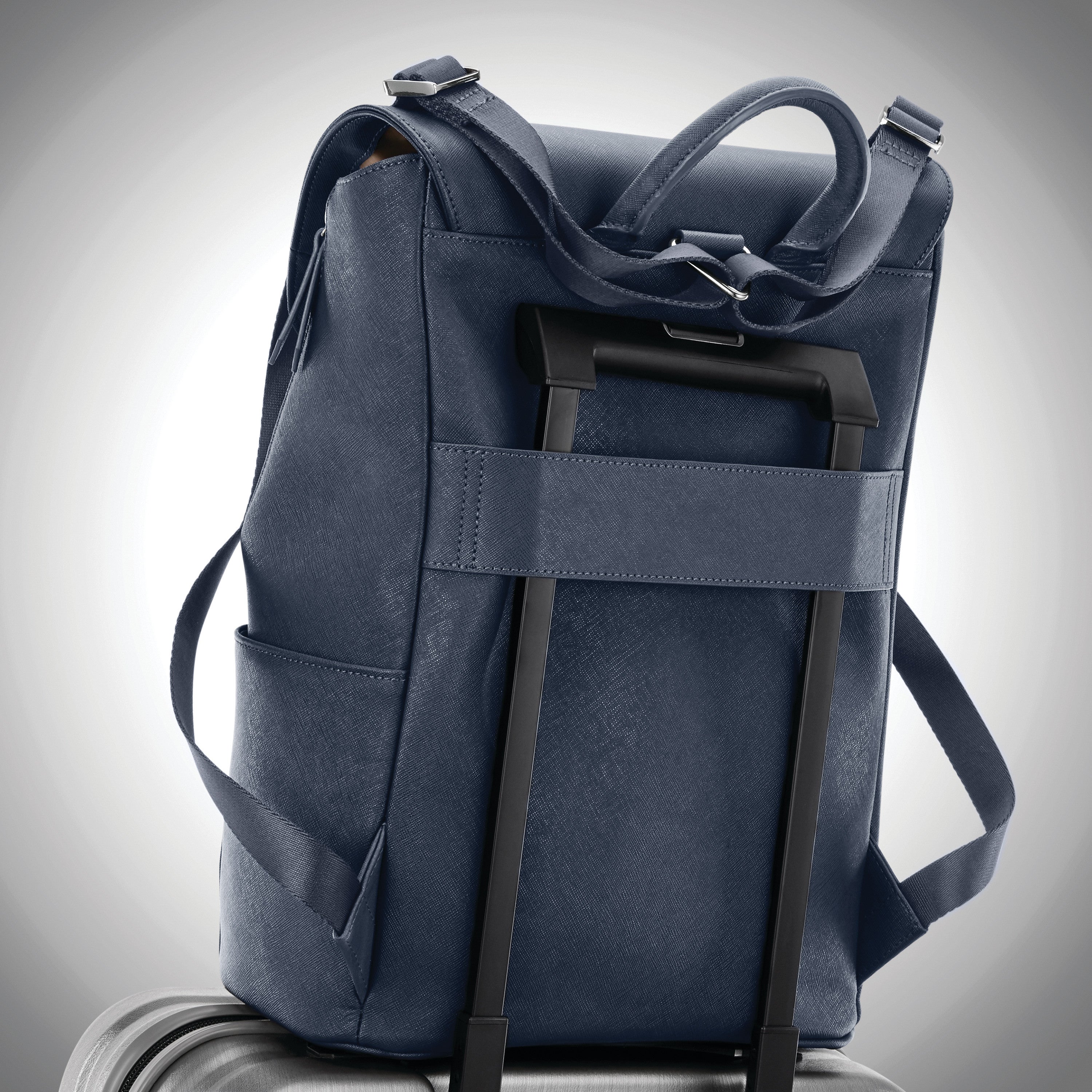 Women s Executive Leather Flap Backpack Port