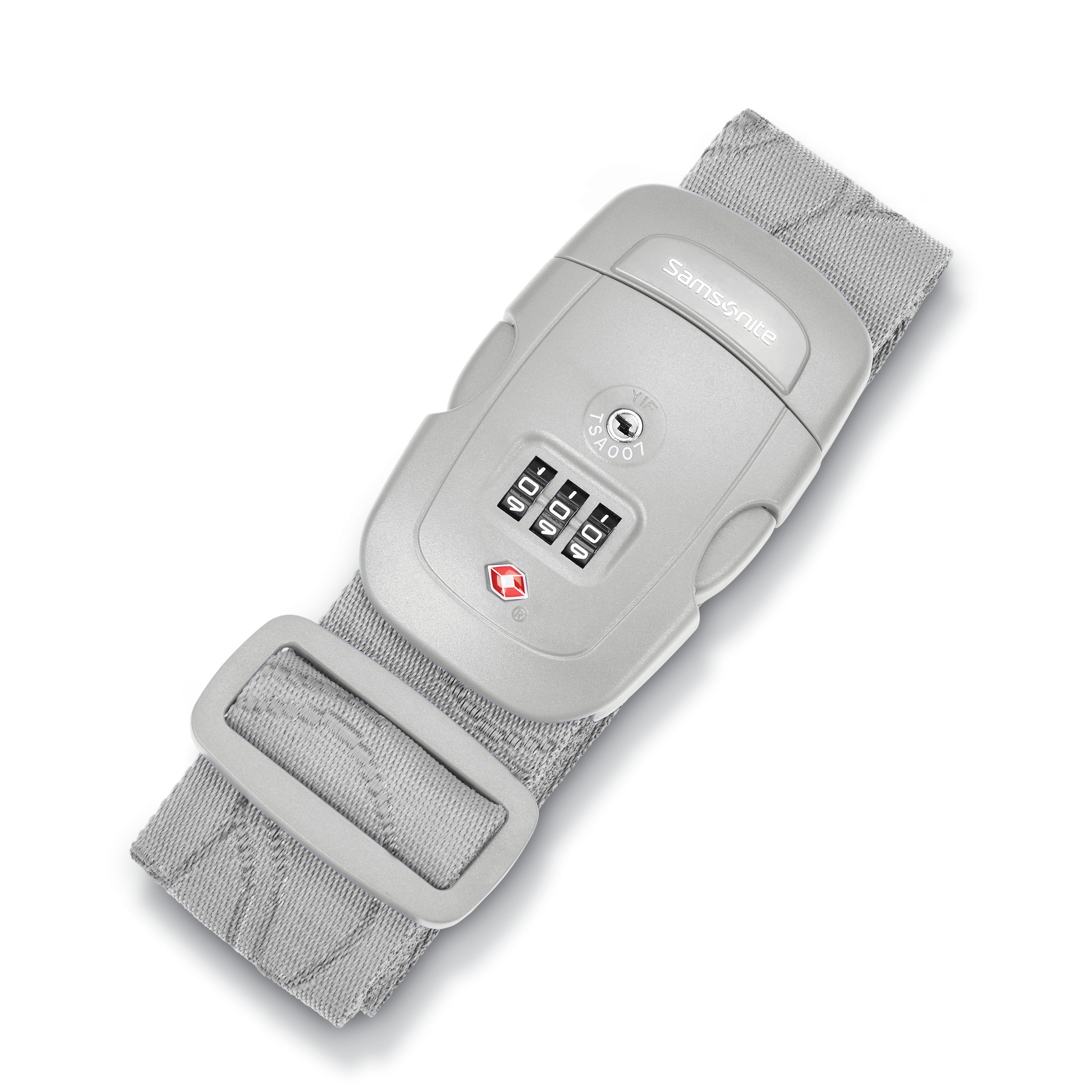 3 Dial Travel Sentry Combination Luggage Strap | Grey | Luggage Accessories from Samsonite