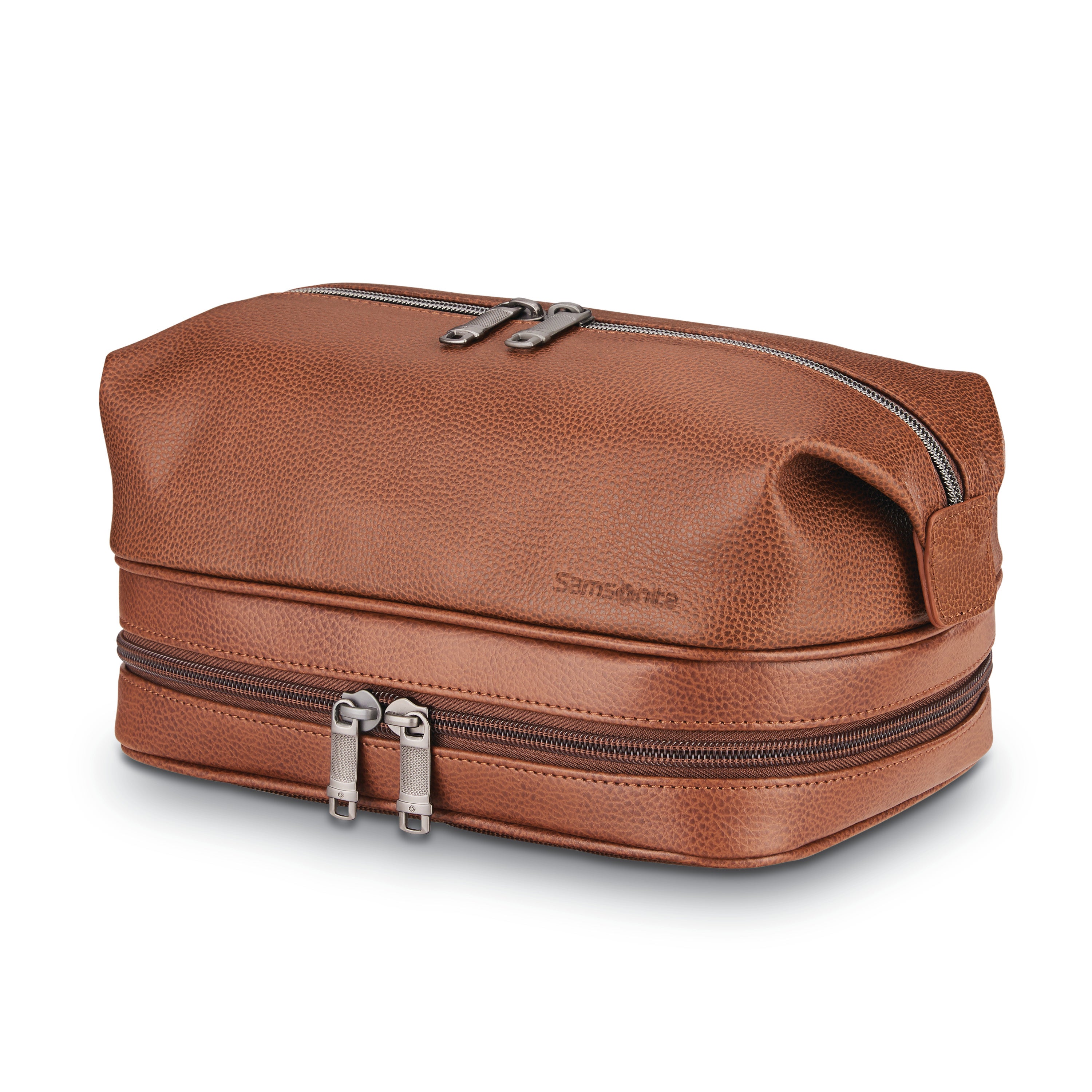 Classic Leather Zip Bottom Travel Kit | Brown | Luggage Accessories from Samsonite