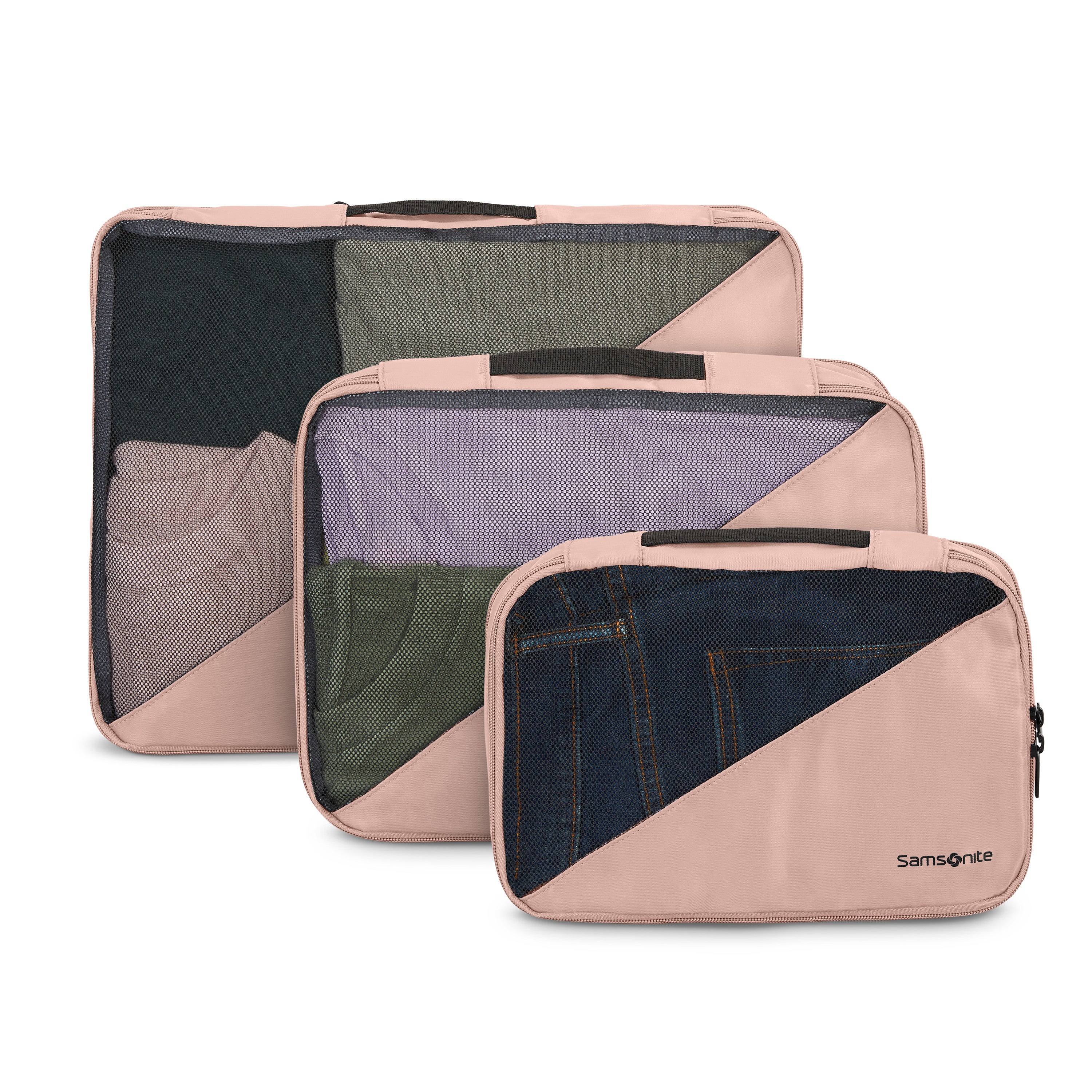 3 Piece Compression Packing Cubes | Pink | Luggage Accessories from Samsonite
