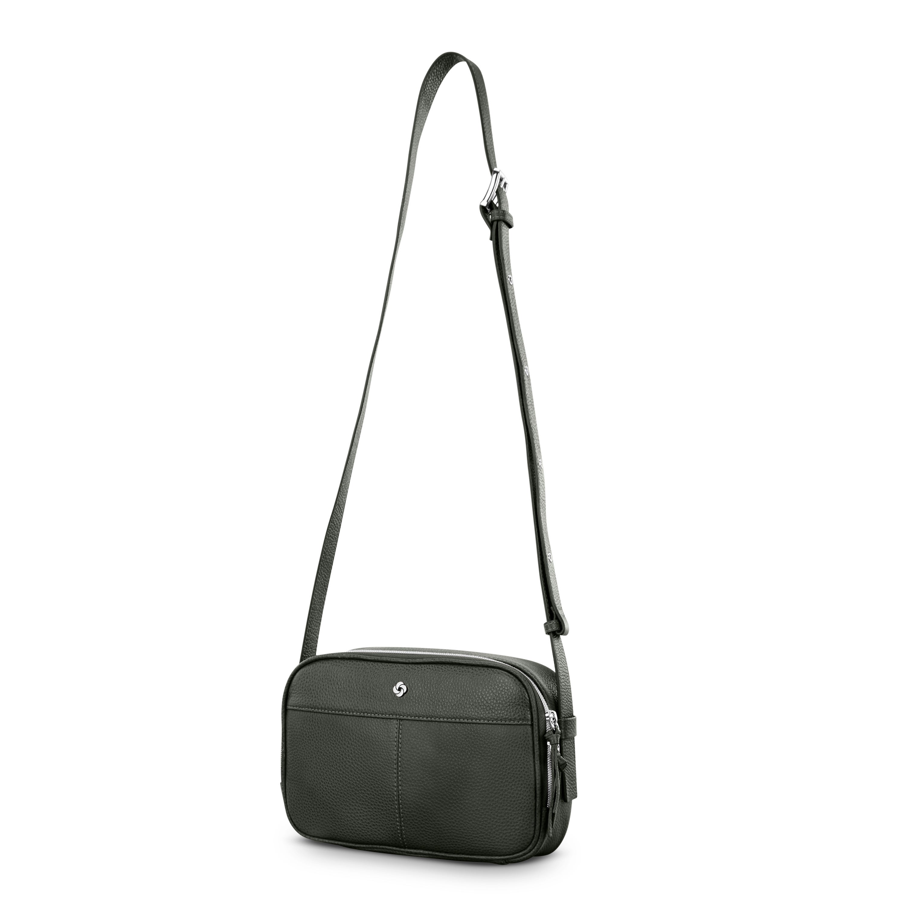 Mobile Solution 2 Leather Crossbody | Green | Luggage from Samsonite